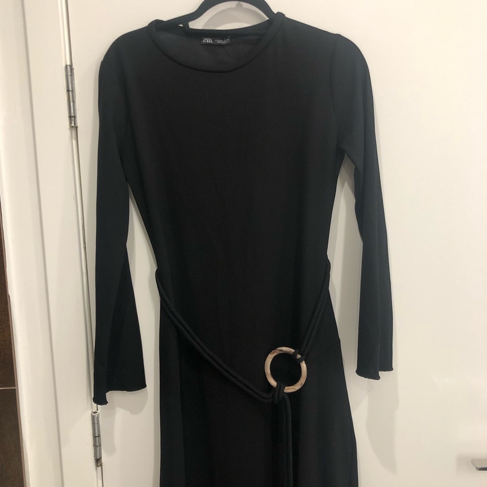 Zara belted maxi dress